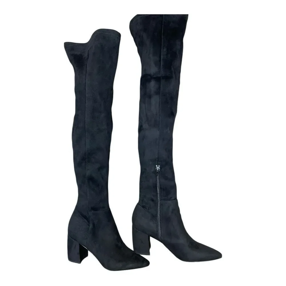 NWT Steve Madden Black Over-the-Knee Boots Size 9